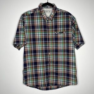 7 Diamonds 100% Cotton Plaid Short Sleeve Shirt